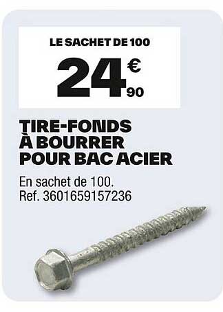 TIRE-FONDS À BOURRER POUR BAC ACIER