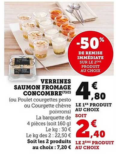 VERRINES SAUMON FROMAGE CONCOMBRE