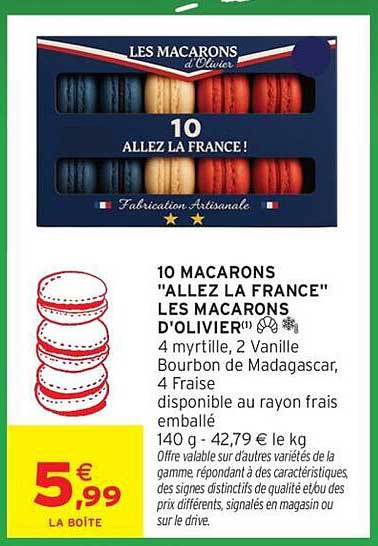 10 MACARONS "ALLEZ LA FRANCE" LES MACARONS D'OLIVIER