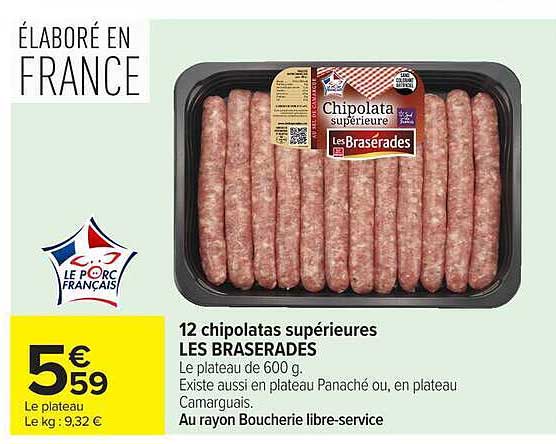 12 chipolatas supérieures LES BRASERADES