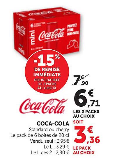-15% DE REMISE IMMÉDIATE POUR L'ACHAT DE 2 PACKS AU CHOIX