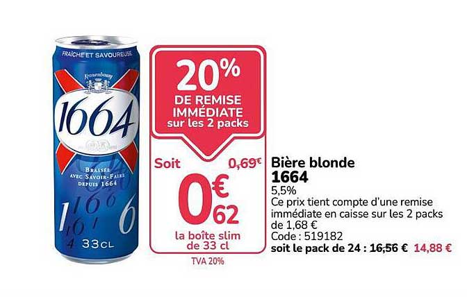 20% DE REMISE IMMÉDIATE sur les 2 packs