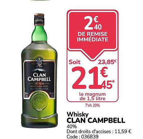 2€ 40 DE REMISE IMMÉDIATE
