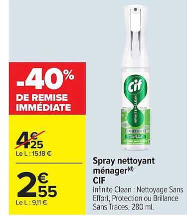 -40% DE REMISE IMMÉDIATE