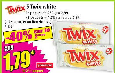 5 Twix white