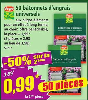 50 bâtonnets d’engrais universels aux oligo-éléments
