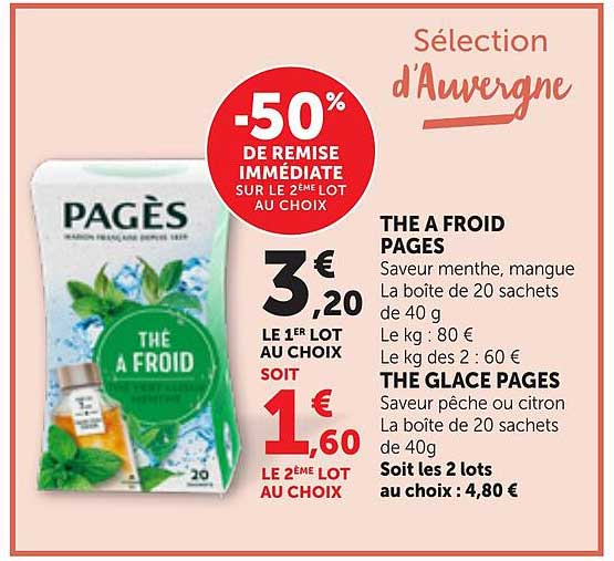 -50% DE REMISE IMMÉDIATE SUR LE 2ÈME LOT AU CHOIX