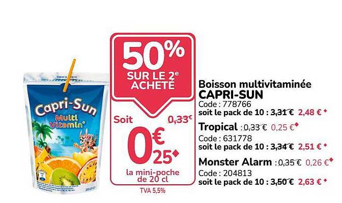 50% SUR LE 2e ACHETE