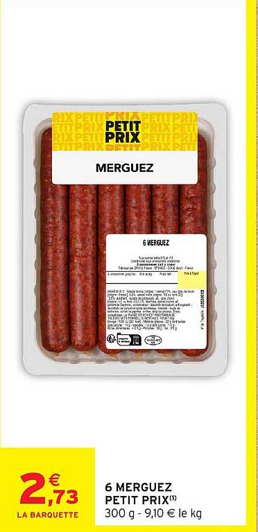 6 MERGUEZ PETIT PRIX