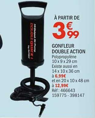 À PARTIR DE GONFLEUR DOUBLE ACTION