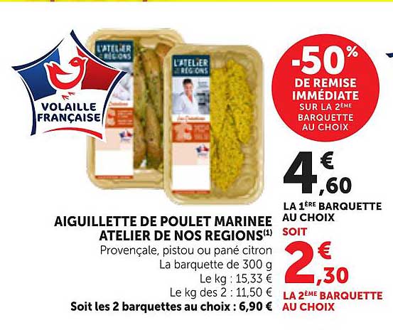AIGUILLETTE DE POULET MARINEE ATELIER DE NOS REGIONS