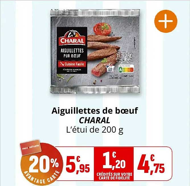 Aiguillettes de boeuf CHARAL L'étui de 200 g