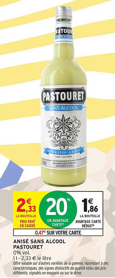 ANISÉ SANS ALCOOL PASTOURET