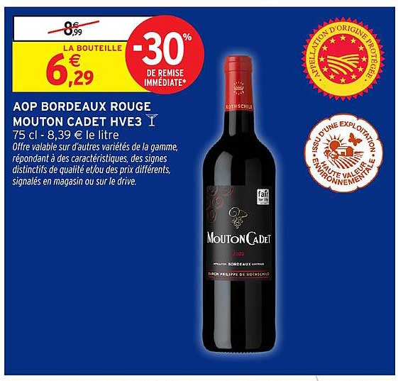 AOP BORDEAUX ROUGE MOUTON CADET HVE3