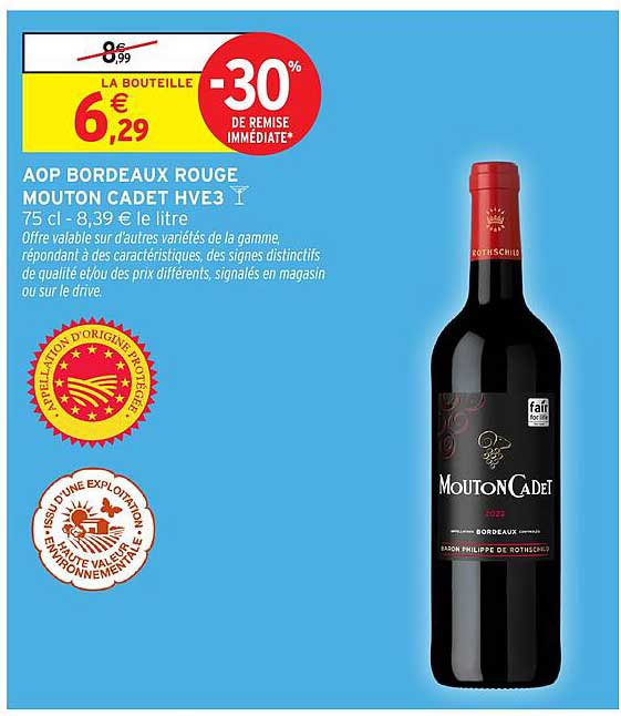 AOP BORDEAUX ROUGE MOUTON CADET HVE3