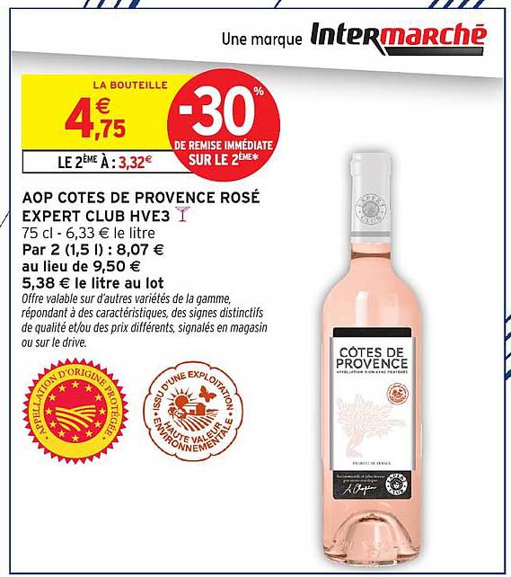 AOP COTES DE PROVENCE ROSÉ EXPERT CLUB HVE3