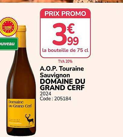 A.O.P. Touraine Sauvignon DOMAINE DU GRAND CERF