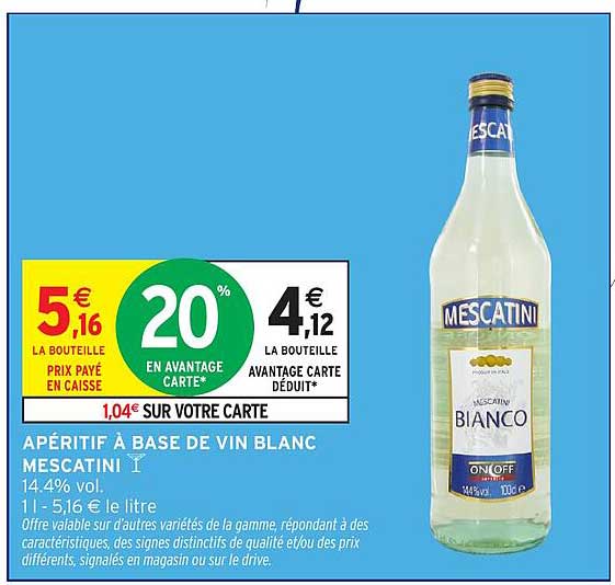 APÉRITIF À BASE DE VIN BLANC MESCATINI
