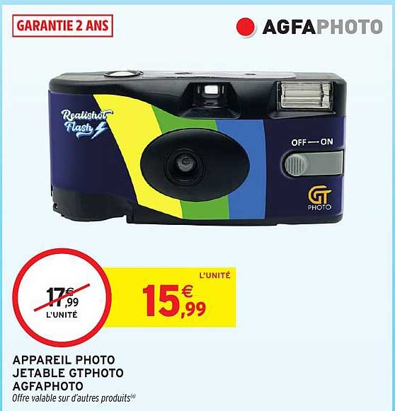 APPAREIL PHOTO JETABLE GTPHOTO AGFAPHOTO