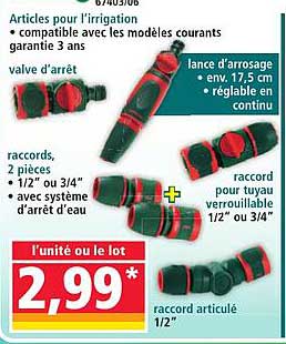 Articles pour l'irrigation