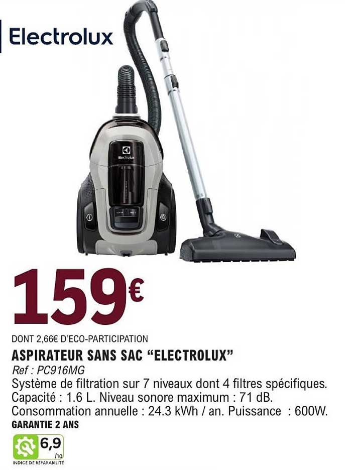 ASPIRATEUR SANS SAC “ELECTROLUX”