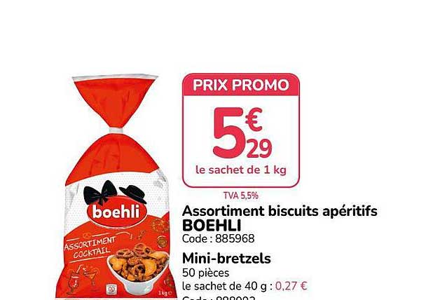 Assortiment biscuits apéritifs BOEHLI