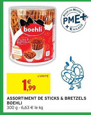 ASSORTIMENT DE STICKS & BRETZELS BOEHLI