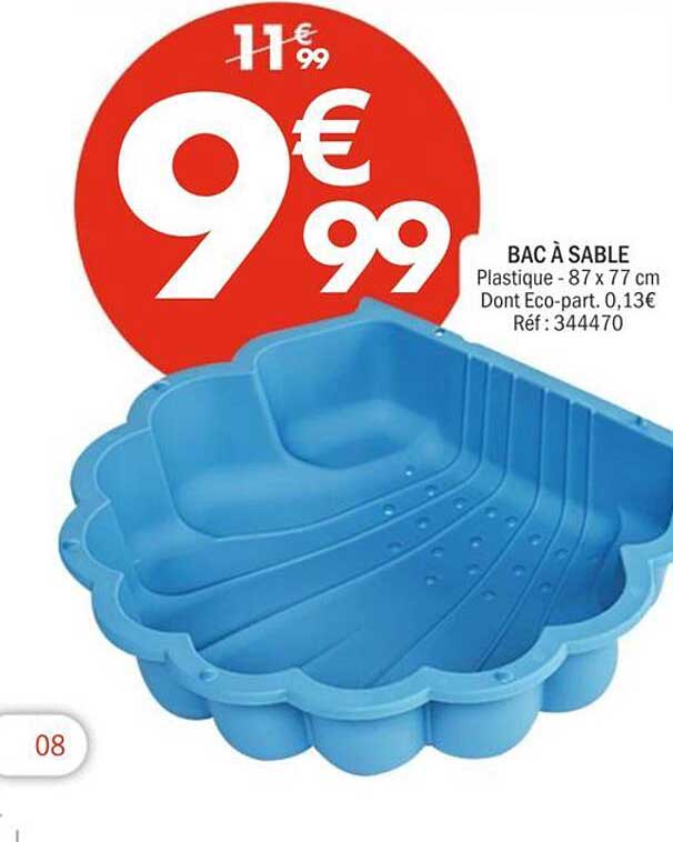 BAC À SABLE Plastique - 87 x 77 cm Dont Eco-part. 0,13€ Réf : 344470