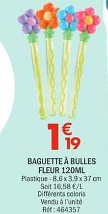 BAGUETTE A BULLES FLEUR 120ML