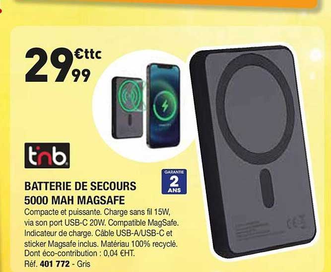 BATTERIE DE SECOURS 5000 MAH MAGSAFE