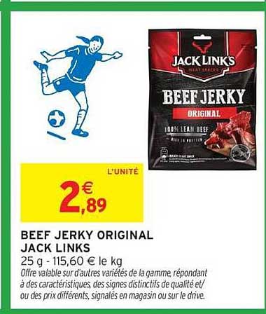 BEEF JERKY ORIGINAL JACK LINKS