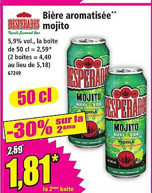 Bière aromatisée mojito