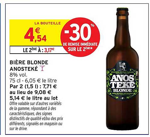 BIERE BLONDE ANOSTEKE