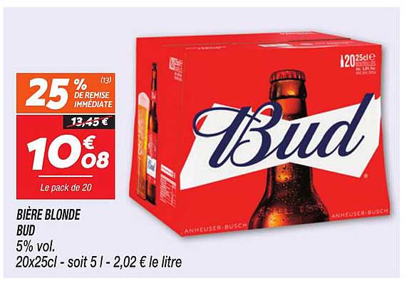 BIÈRE BLONDE BUD