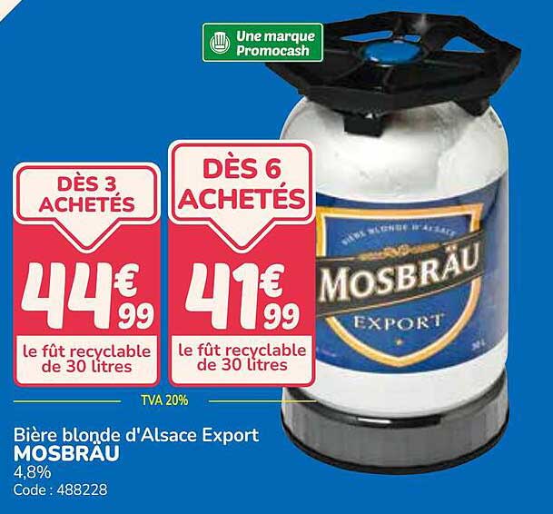 Bière blonde d'Alsace Export MOSBRAÜ