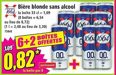 Bière blonde sans alcool