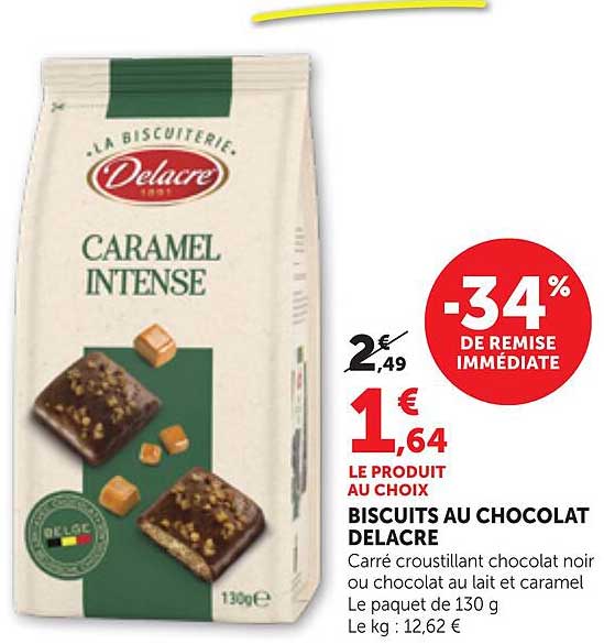 BISCUITS AU CHOCOLAT DELACRE