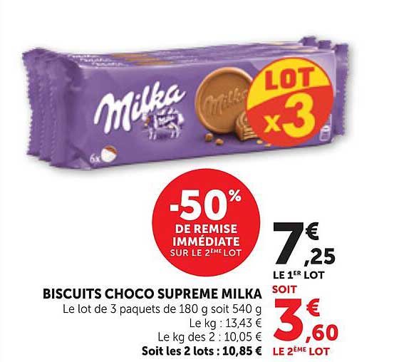 BISCUITS CHOCO SUPREME MILKA
