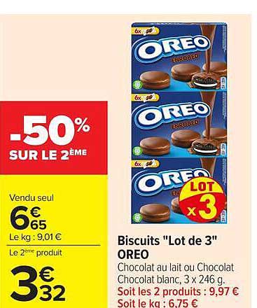 Biscuits "Lot de 3" OREO