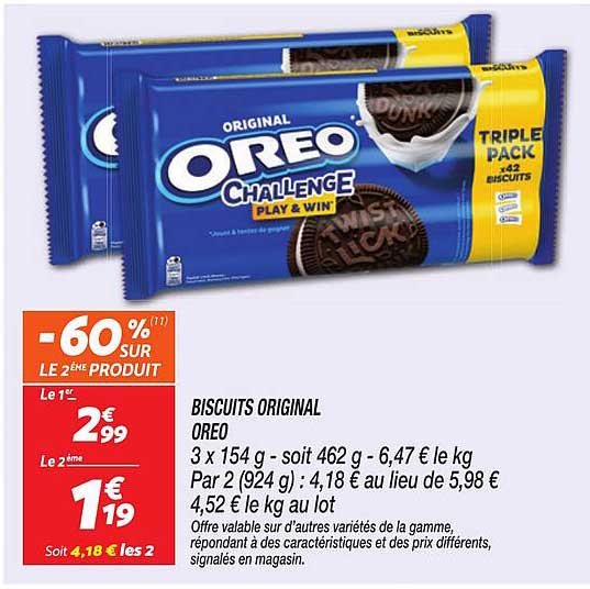 BISCUITS ORIGINAL OREO