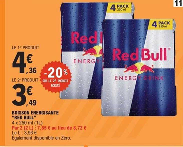BOISSON ÉNERGISANTE "RED BULL"