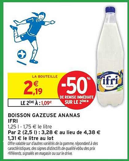 BOISSON GAZEUSE ANANAS IFRI