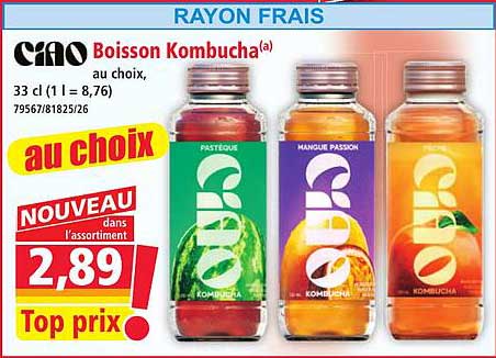 Boisson Kombucha(a) au choix