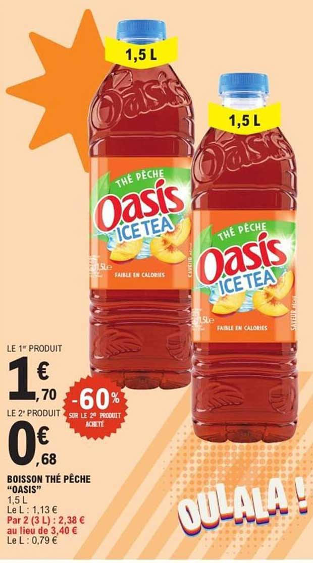 BOISSON THÉ PÊCHE “OASIS” 1,5 L