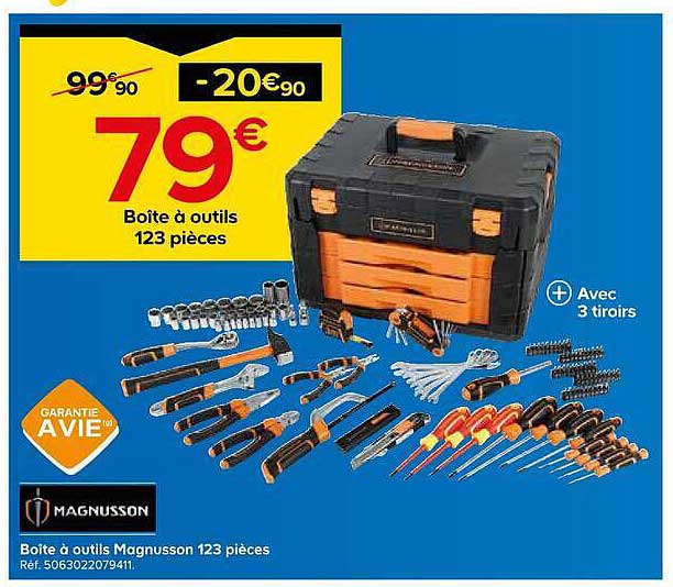 Boîte à outils Magnusson 123 pièces
