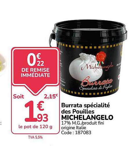 Burrata spécialité des Pouilles MICHELANGELO