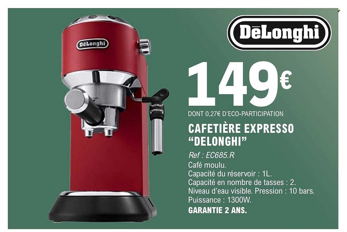 CAFETIÈRE EXPRESSO “DELONGHI”