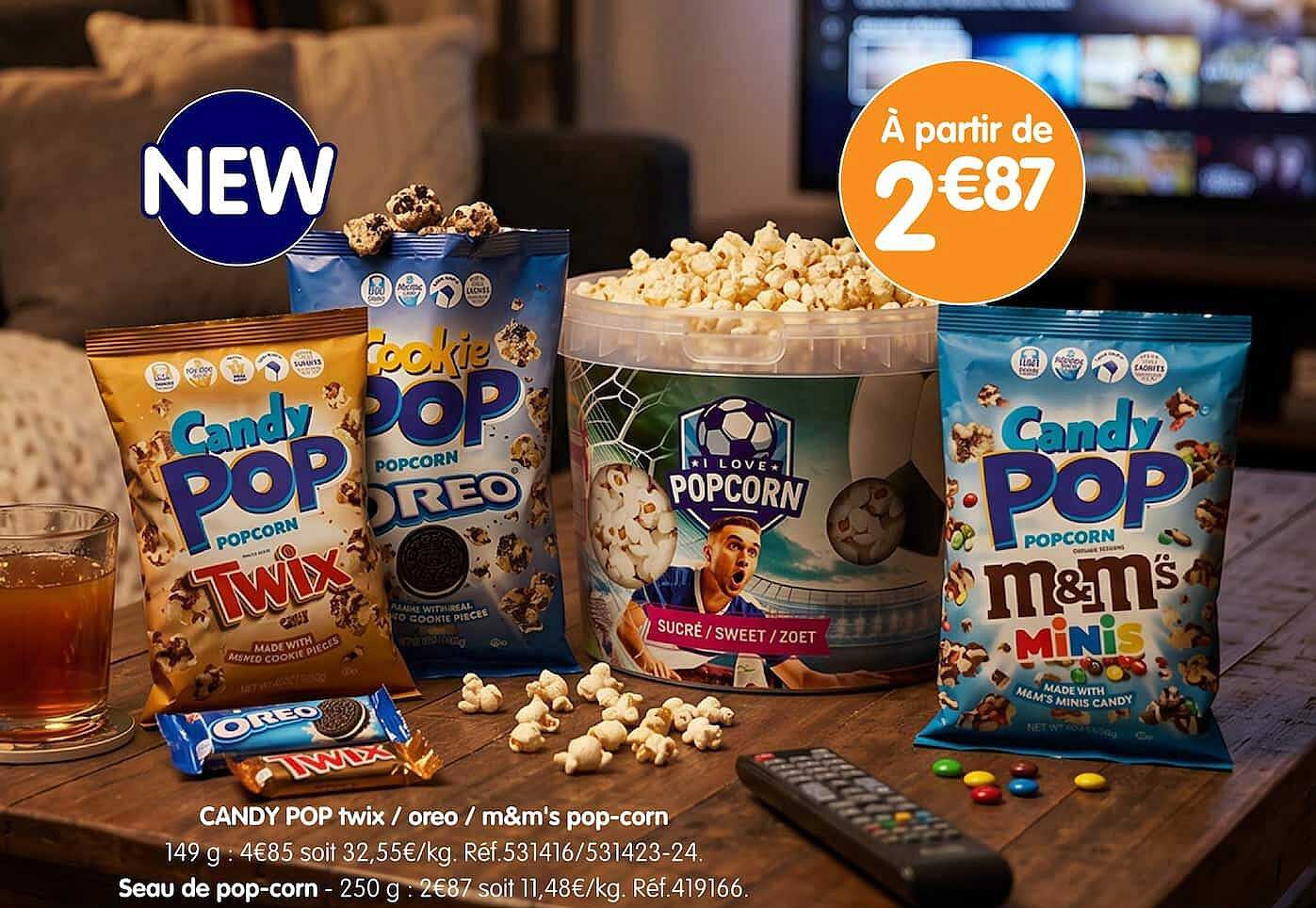 CANDY POP twix / oreo / m&m's pop-corn
