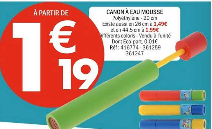 CANON À EAU MOUSSE