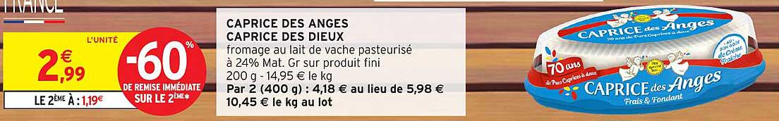 CAPRICE DES ANGES CAPRICE DES DIEUX